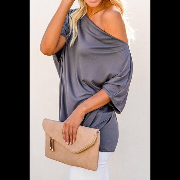 *🖤Oversized Off-Shoulder Top - Picture 3 of 8